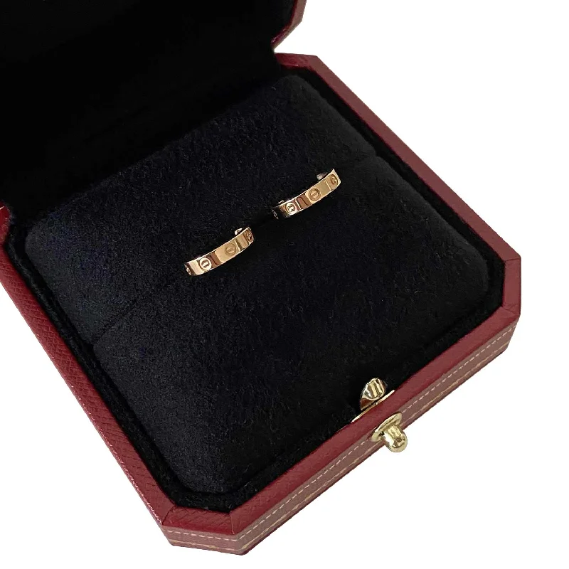 Bold geometric earrings for creative fashion -Cartier Rose Gold Love Earrings