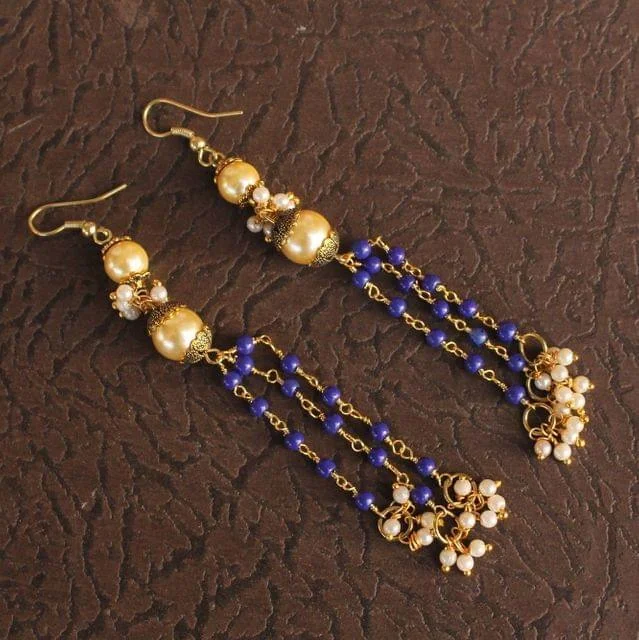 Handmade pearl earrings for personal elegance -Designer Beaded Pearl Earring